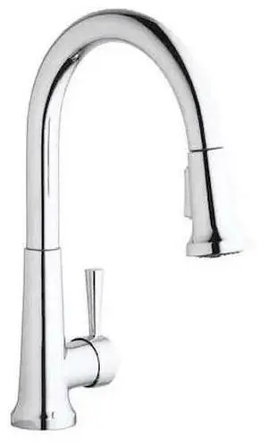 ELKAY LK6000CR Faucet,Deck Mount,8" Spout,4" Handle, Forward Only Lever Handle,