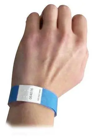 C-LINE PRODUCTS 89105 DuPont Tyvek Security Wristbands, Blue, 100PK
