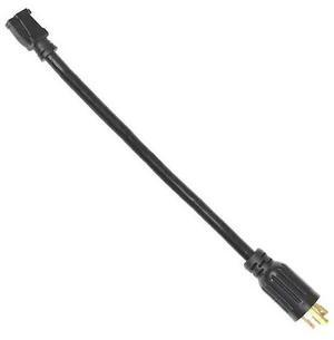 SUPERIOR ELECTRIC SE1533 Plug Adapter, STW, 5-15R, L5-20P, 1 ft., Black