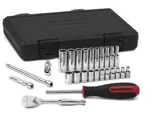 APEX TOOL GROUP 80313 26 Pc 1/4 Dr 12 Pt Std Sae Socket Set
