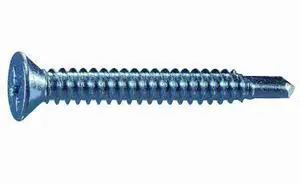 MIDWEST FASTENER 55242 Self-Drilling Screw, #14 x 2 in, Zinc Plated Steel Flat
