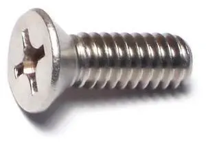 MIDWEST FASTENER 07203 1/4"-20 x 3/4 in Phillips Flat Machine Screw, Plain 18-8