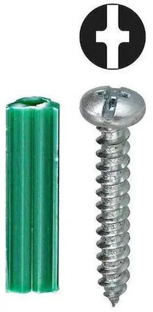 DOTTIE K6D Short Drop-In Anchor, 1" L, Polyethylene