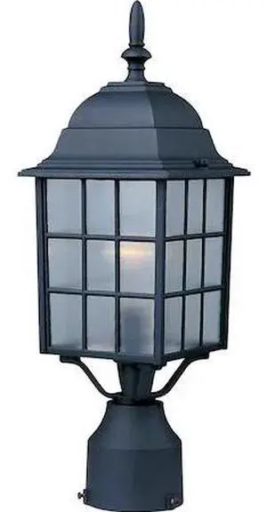 MAXIM 1052BK North Church 1-Light 6" Wide Black Outdoor Pole/Post Mount