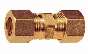 MIDWEST FASTENER 34502 3/8" OD x 3/8" OD Brass Compression Unions 2PK
