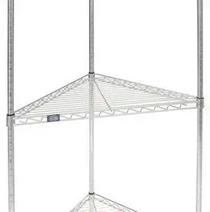 GLOBAL INDUSTRIAL ST24C Corner Shelf, Chrome, 32W x 24D