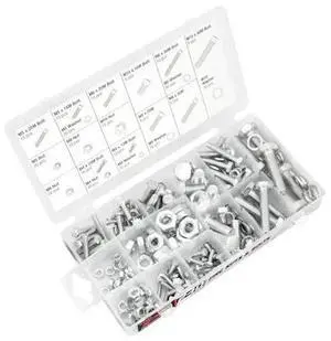 PERFORMANCE TOOL W5334 240-Pc Zinc Nuts & Bolts Assortment