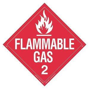 LABELMASTER Z-EZ8 Flammable Gas Placard,Worded,PK25