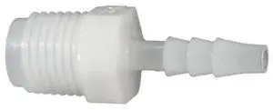 MIDWEST FASTENER 66482 3/16" x 1/4MIP Nylon Plastic Hose Barbs 8PK