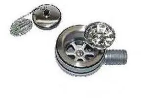 SCANDVIK 10308P 10308 Sink Drain w Basket & Stopper Fits 2-1/16" Drain Hole w a