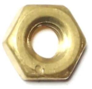 MIDWEST FASTENER 03765 Machine Screw Nut, #10-32, Brass, 100 PK