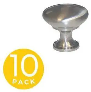 SAPPHIRE SP-CH125Z-US15 1-1/4 in. Satin Nickel Cabinet Knob (10-Pack)