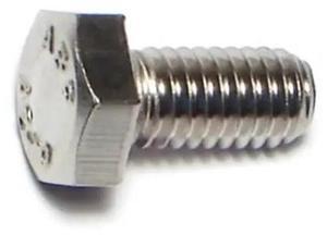 MIDWEST FASTENER 55160 M6-1.00 Hex Head Cap Screw, 18-8 Stainless Steel, 12 mm