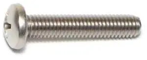 MIDWEST FASTENER 67904 #10-32 x 1 in Phillips Pan Machine Screw, Plain 18-8