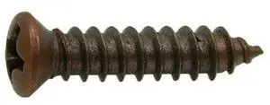 MIDWEST FASTENER 63292 Sheet Metal Screw, #8 x 3/4 in, Antique Copper Steel