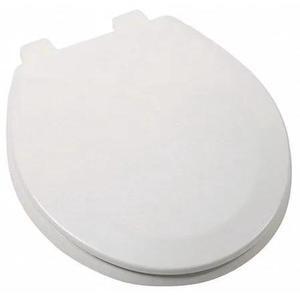 JONES STEPHENS C023WD00 Premium Molded Wood Seat,Wht,Rnd With Cover, QuicKlean