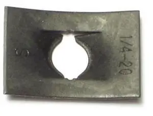 MIDWEST FASTENER 61625 Spring Nut, 1/4"-20, Flat Shape, Steel, Zinc Plated