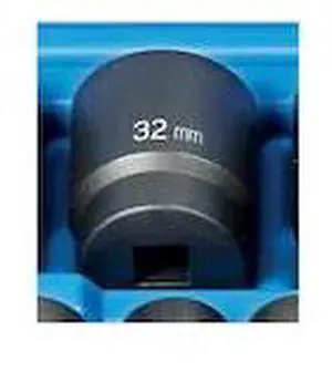 GREY PNEUMATIC 2132M 1/2" Drive, 32mm Size, Metric Socket, 12 Points,