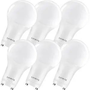 LUXRITE LR21460-6PK A19 LED Light Bulbs 9W (60W Equivalent) 800LM 2700K Warm