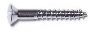 MIDWEST FASTENER 61712 Wood Screw, #6, 1 in, Chrome Brass Oval Head Slotted