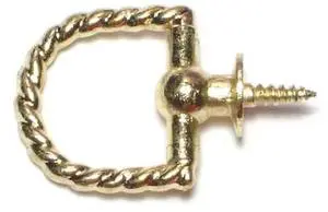 MIDWEST FASTENER 69831 1-1/8" Solid Brass Rope Twist Rings 5PK