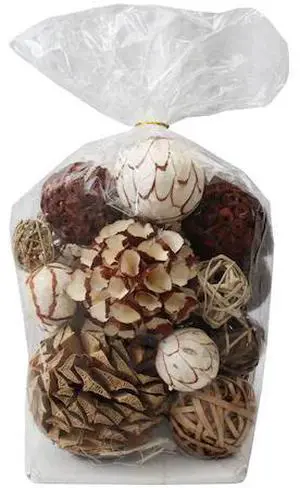 BLUE DONUTS BD3486517 Blue Donuts Decorative Assorted Wicker Balls Centerpiece,