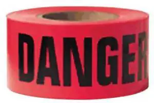 BON TOOL 84-246 Bon 84-246 Danger Tape, Red 1000 Foot X 3"