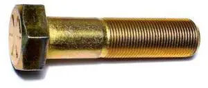 MIDWEST FASTENER 00954 Grade 8, 1"-14 Hex Head Cap Screw, Zinc Yellow Steel, 4