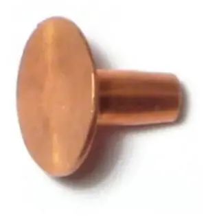 MIDWEST FASTENER 62202 Solid Rivet, Countersunk Head, .47 in Dia., 3/8 in L,