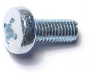 MIDWEST FASTENER 51585 M8-1.25 x 20 mm Phillips Pan Machine Screw, Zinc Plated