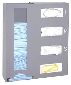 OMNIMED 307010 Wall Mounted PPE Isolation Station (Holds Gloves, Masks &