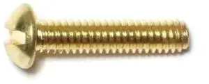 MIDWEST FASTENER 61773 #8-32 x 3/4 in Slotted Round Machine Screw, Plain Brass,
