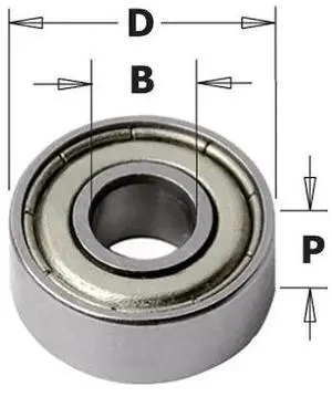 CMT 791.033.00 Bearing, 1-1/4-Inch Diameter, 8mm Smaller Diameter