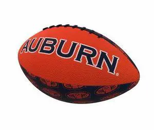 LOGO BRANDS 110-93MR-3 Auburn Repeating Mini-Size Rubber Football