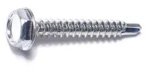 MIDWEST FASTENER 50886 Self-Drilling Screw, #6 x 1 in, Zinc Plated Steel Flange