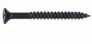 MIDWEST FASTENER 02639 Wood Screw, #8, 1-3/4 in, Black Phosphate Steel Flat