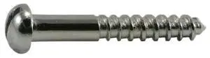 MIDWEST FASTENER 62183 Wood Screw, #4, 3/4 in, Chrome Steel Round Head Slotted