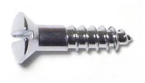 MIDWEST FASTENER 61705 Wood Screw, #4, 1/2 in, Chrome Brass Oval Head Slotted
