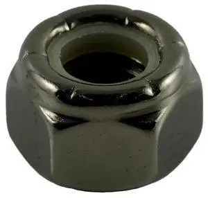 MIDWEST FASTENER 34133 Nylon Insert Lock Nut, 5/16"-24, Steel, Black Chrome, 6