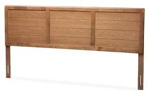 BAXTON STUDIO 156-9427 Seren Mid-Century Walnut Brown Finished Wood King Size
