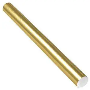 PARTNERS BRAND P3036GO Mailing Tubes with Caps, 3" x 36", Gold, PK24