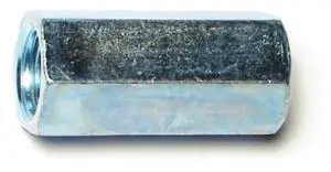 MIDWEST FASTENER 76244 Coupling Nut, 3/8"-24, Steel, Grade 2, Zinc Plated,