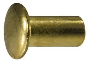 MIDWEST FASTENER 61864 Tubular Rivet, Oval Head, 1/8 in Dia., 1/4 in L, Steel