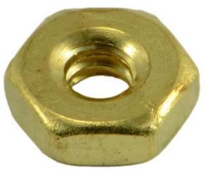 MIDWEST FASTENER 62158 Machine Screw Nut, #4-40, Brass, 96 PK