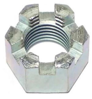 MIDWEST FASTENER 60904 7/16"-20 Zinc Plated Steel Fine Thread Castle Hex Nuts