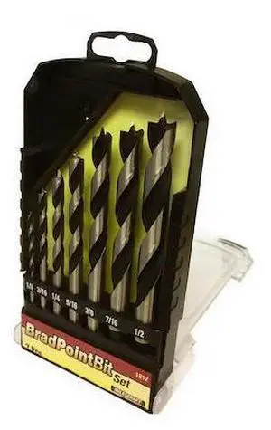 MILESCRAFT 1812 7pc. Brad Point Drill Bit Set
