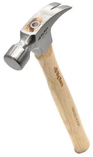 BIG HORN 15126 10 Oz Claw Hammer with Hickory Straight Handle