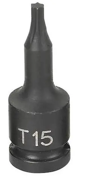 GREY PNEUMATIC 915T 1/4" Drive, T15 Size, SAE Socket, Star Points
