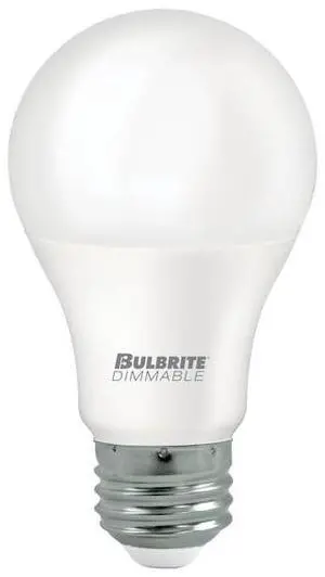 BULBRITE 862721 9 Watt Dimmable A19 Frost Finish Medium Screw (E26) LED Light