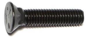 MIDWEST FASTENER 70508 Plow Bolt, 7/16"-14 Thrd Sz, 2" L, Flat Head, Steel,